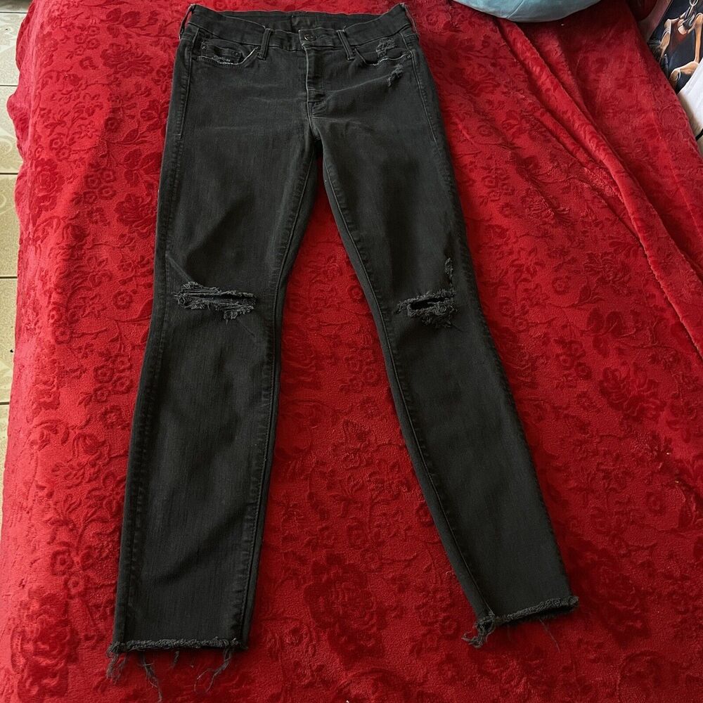 MOTHER Looker Ankle Fray Guilty As Sin Women's Jeans Size 27